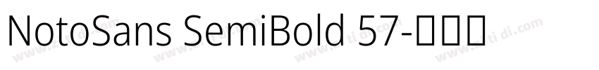NotoSans SemiBold 57字体转换